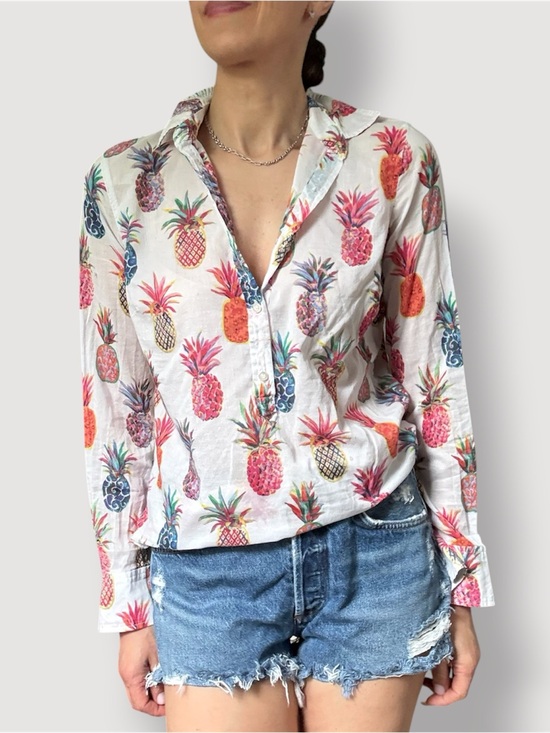 J. Crew Tops - J Crew Pineapple Popover Top